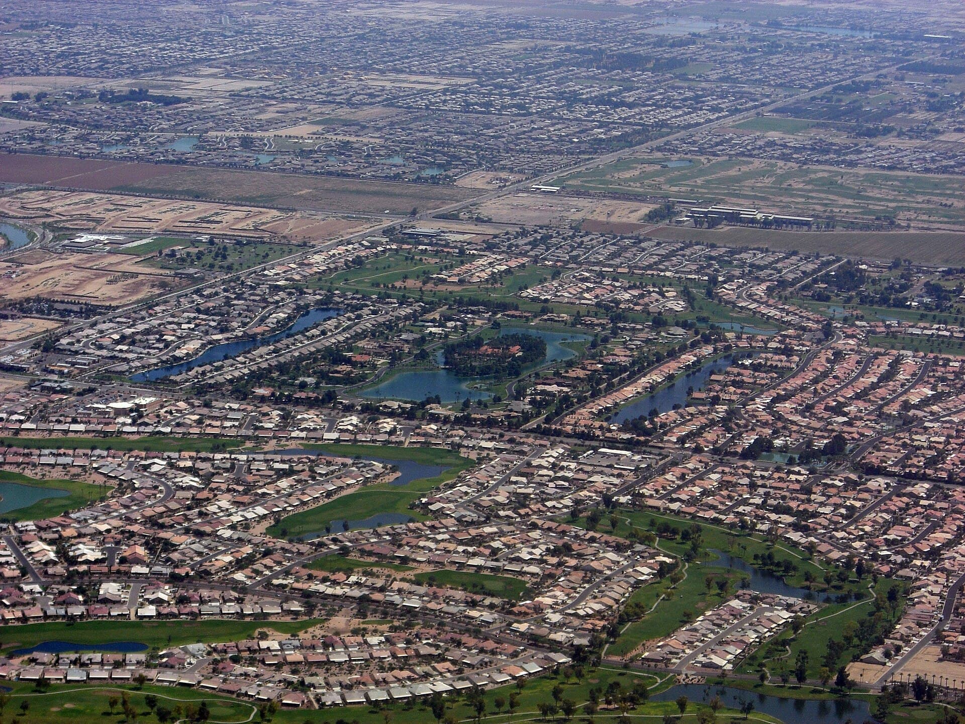 An aerial view of Chandler
