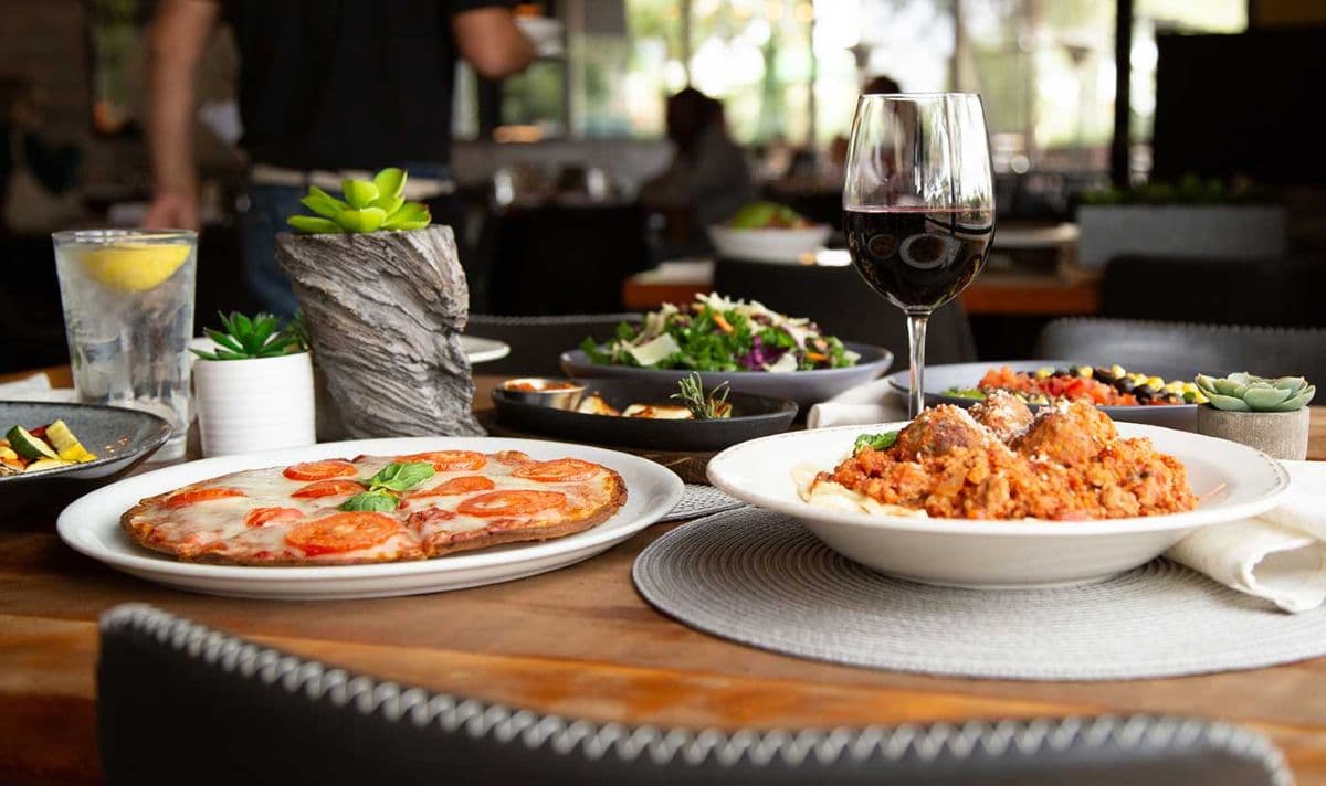 Pizza and pasta from Picazzo's