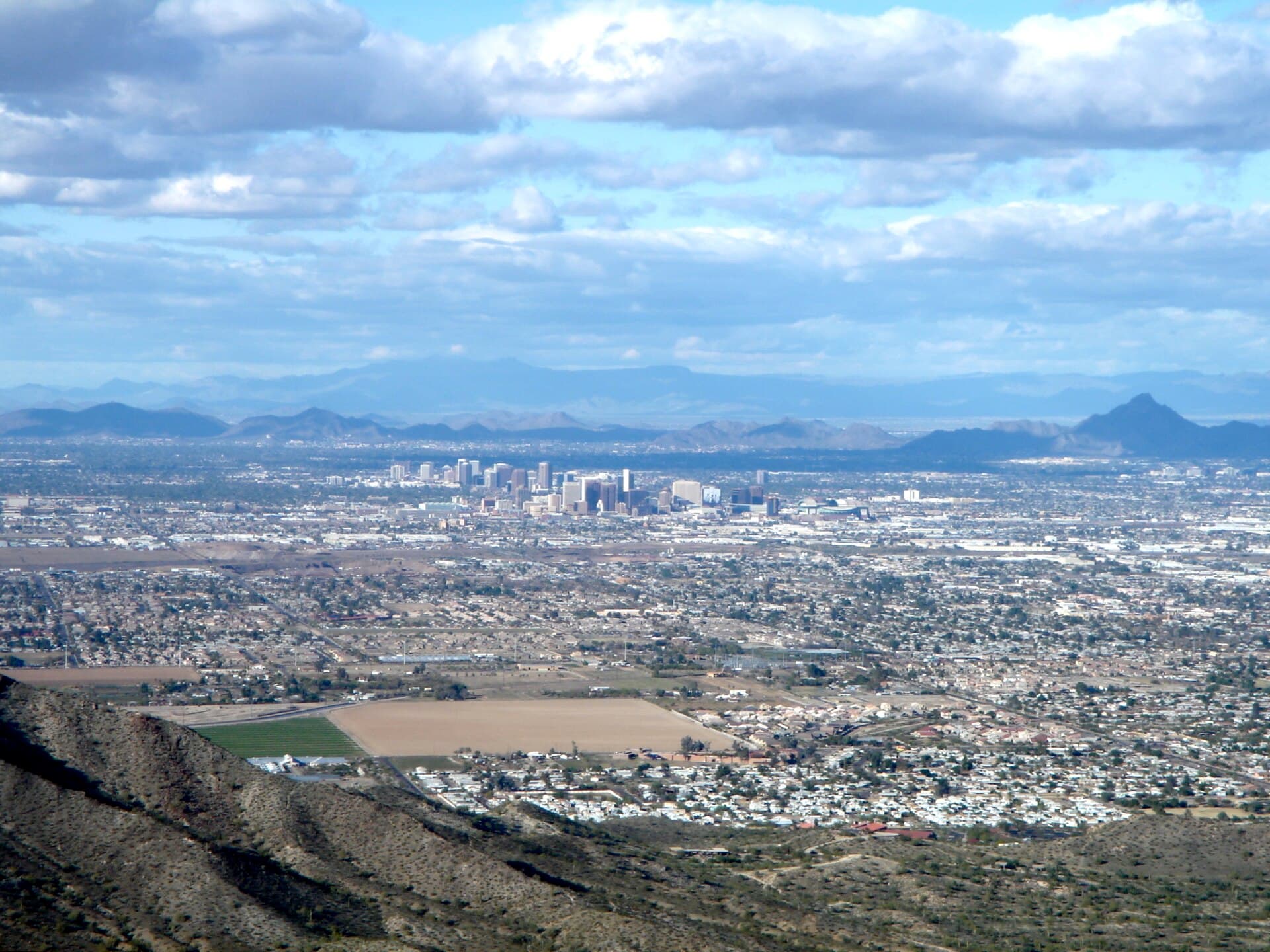 Phoenix viewed from the surrounding hills